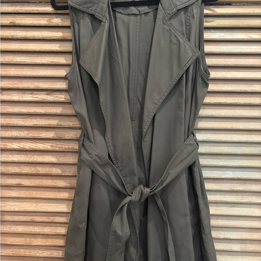 GAP Green Sleeveless Vest with Tie Waist